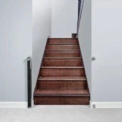 KidCo Safeway Retractable Wall Mounted Gate -Dog Grooming Shop kd4251 55 17 g2501 bottomofstairsopen