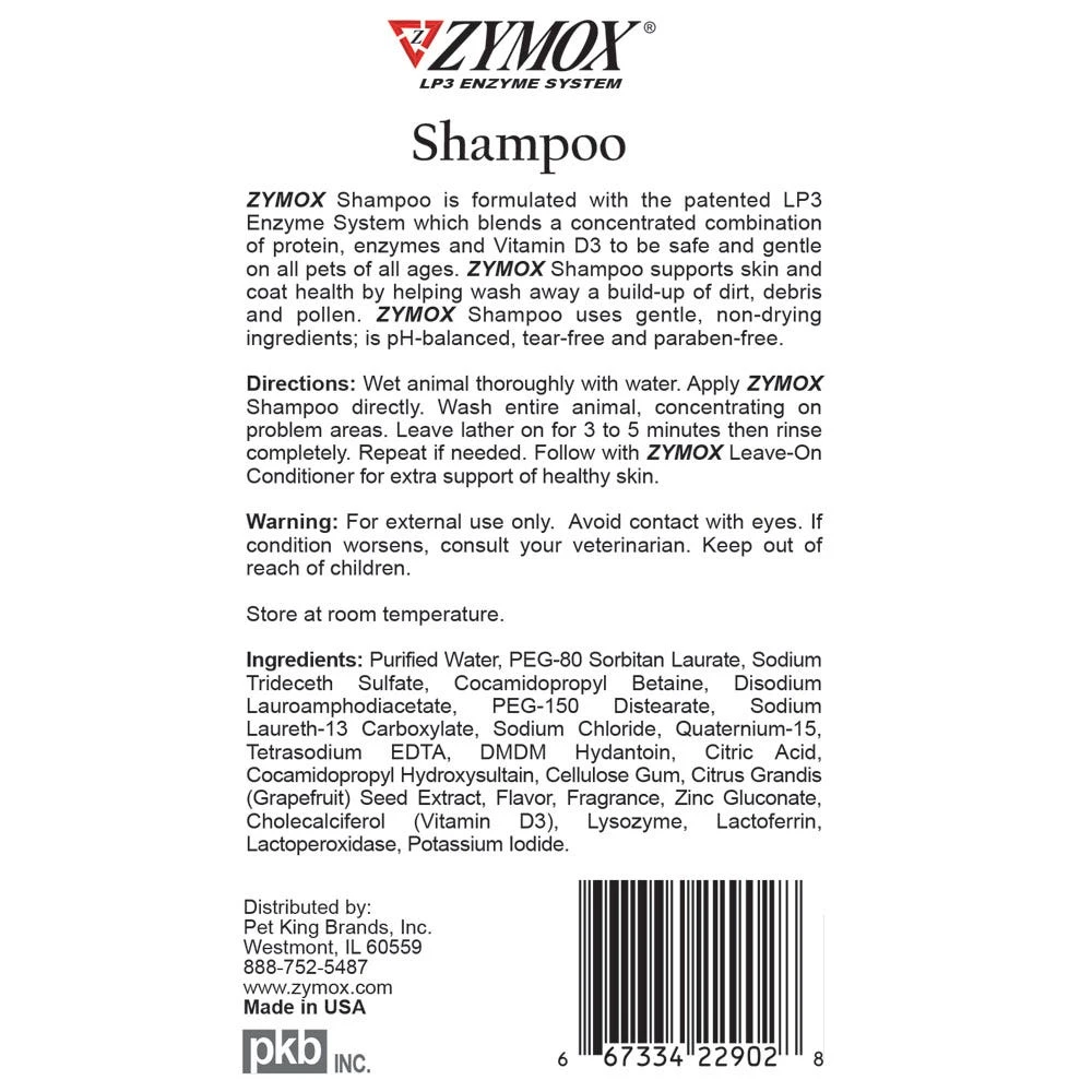 Zymox Shampoo With Vitamin D3 12oz 4 Zymox Shampoo With Vitamin D3 12oz - Image 2