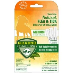 TropiClean Flea & Tick Spot Treatment For Dogs 4-pk -Dog Grooming Shop tc3845 04 15 med