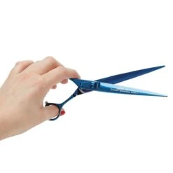 Master Grooming Tools 5200 Blue Titanium Straight Shear Lefty -Dog Grooming Shop tp5261 75 left 003 1