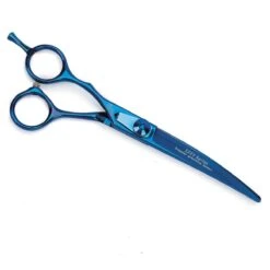 Master Grooming Tools 5200 Blue Titanium Crvd Shear Lefty