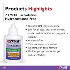 Zymox Ear Solution W/o HC 1.25oz -Dog Grooming Shop z002 4