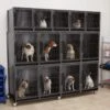 ProSelect Modular Kennel Cage 13 Unit Graphite -Dog Grooming Shop zw5600 13